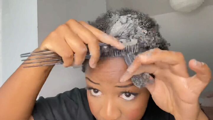 how to use aztec clay on your hair for amazing results, Applying mask to hair