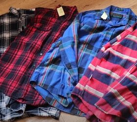 how to upcycle flannels into a super cute new shirt and dress, Flannel shirts