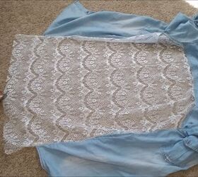 how to diy a super pretty lace back shirt, Making alterations