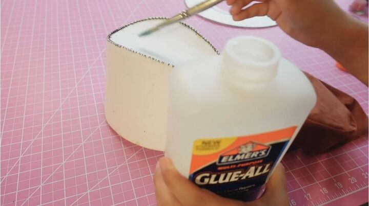 how to make a super elegant fedora hat, Adding glue
