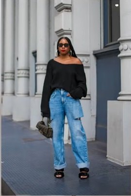 chic fall and winter lookbook, Baggy jeans
