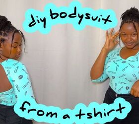 how to upcycle a t shirt into a fabulous bodysuit, Completed DIY t shirt bodysuit