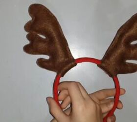 how to diy a super cute reindeer headband for christmas, Completed DIY reindeer headband