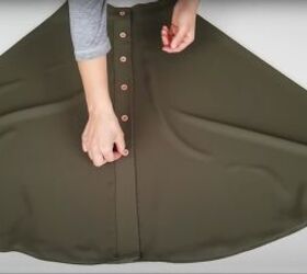 no pattern sewing tutorial easy button front skirt, Planning buttonholes