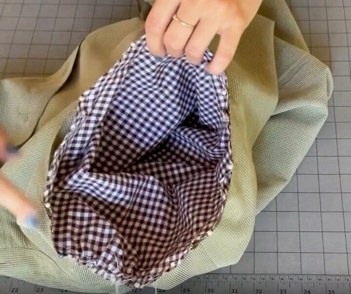 upcycle tutorial impressive shirt to dress diy transformation, Sewing sleeves