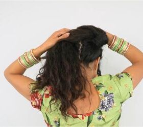 She loops 2 ponytails like this for instant volume