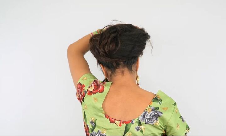 how to do a jumbo low messy bun hairstyle, Wrapping the ponytails