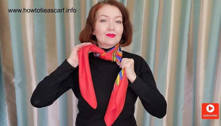 easy and elegant braided scarf tutorial, Tying a knot