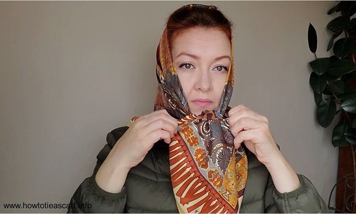 3 elegant sloane ranger scarf ideas, Widening the front