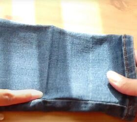 quick and easy tutorial on hemming jeans, Unfolding the hem