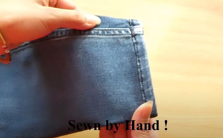 quick and easy tutorial on hemming jeans, Finished hem