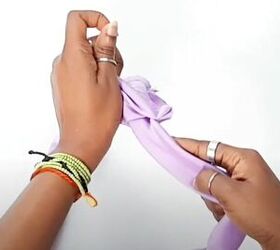 easy sewing tutorial how to diy a scrunchie in 3 different sizes, Preparing the casing