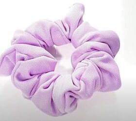 easy sewing tutorial how to diy a scrunchie in 3 different sizes, Medium scrunchie DIY