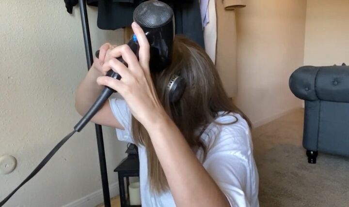 check out this awesome hack to add volume to fine hair, Straightening top part of hair with blow dryer