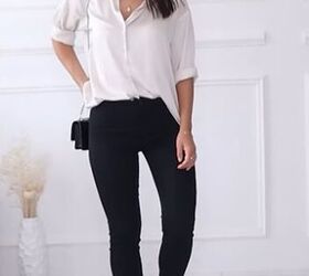 lookbook tutorial how to style skinny jeans, Silk blouse