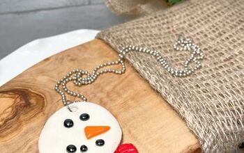 Clay Snowman Necklace