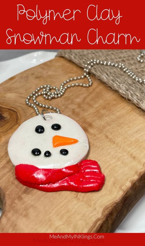 clay snowman necklace, DIY Polymer Clay Charm Snowman Easy Beginner Project snowman polymerclay diy pendant