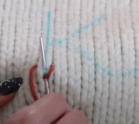 embroidery tutorial how to personalize your favorite knit sweater, Hand embroidering