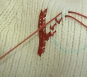 embroidery tutorial how to personalize your favorite knit sweater, Creating diagonal lines