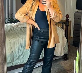 3 ways to style faux leather pants