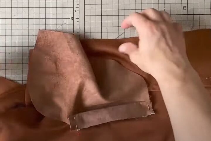thrifty upcycle tutorial how to sew pants from old curtains, Attaching pockets
