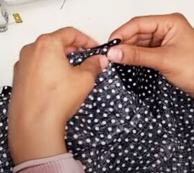no pattern tutorial how to sew an elegant and easy blouse, Inserting sleeves