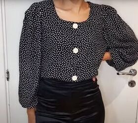 no pattern tutorial how to sew an elegant and easy blouse, How to sew a blouse Completed DIY blouse