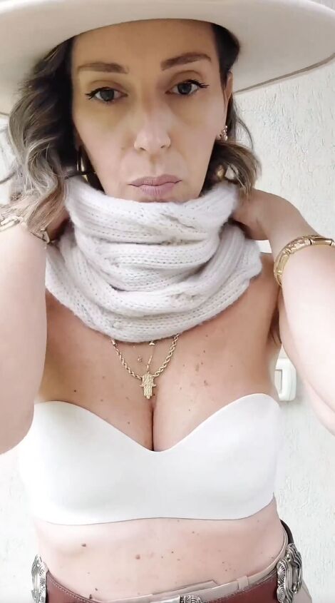 turn your infinity scarf into a sexy top