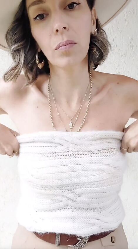 turn your infinity scarf into a sexy top