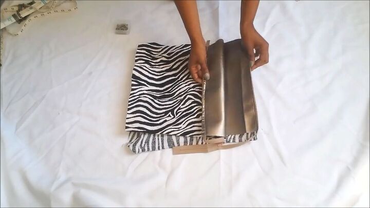 how to make a super glam clutch bag in 8 easy steps, Repeating process