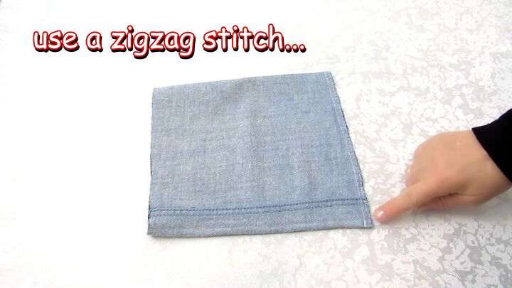 how to diy a cute jean purse from old jeans, Where to sew