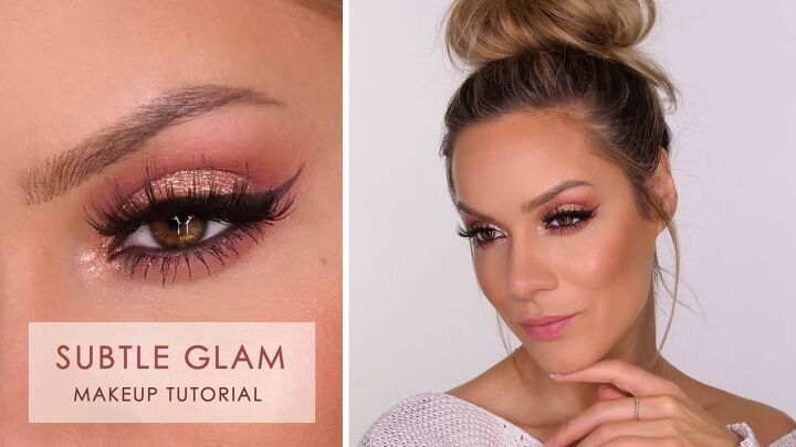 subtle glam holiday makeup tutorial, Glam holiday makeup