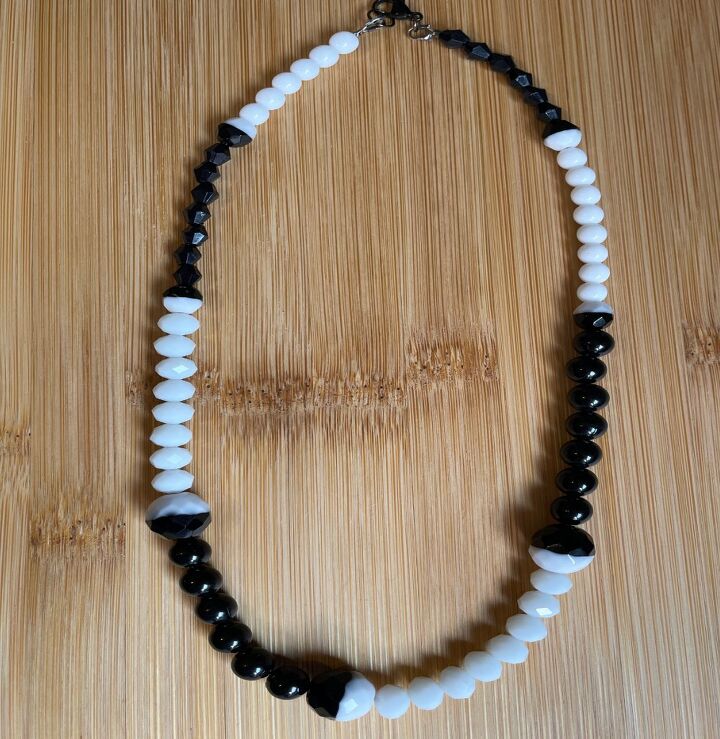 black and white necklace tutorial times two