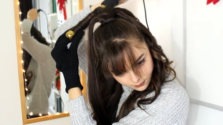 achieve this cute christmas hairstyle in 8 easy steps, Curling hair