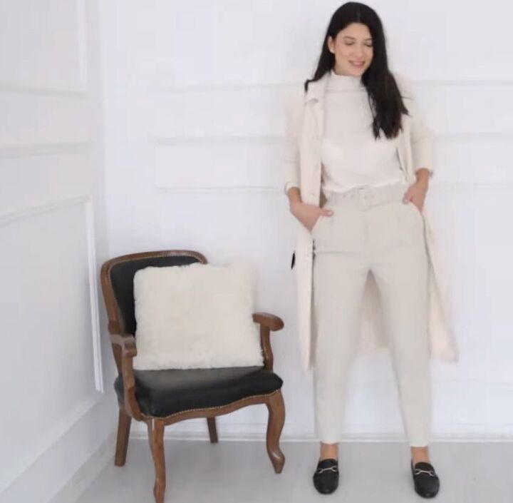 7 chic white pants outfit ideas, Mock turtleneck top