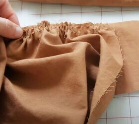 upcycle a duvet into a midi skirt with this sewing pattern tutorial, Attaching waistband