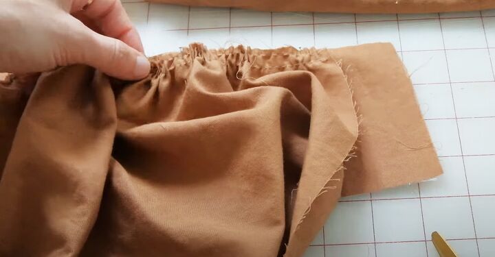 upcycle a duvet into a midi skirt with this sewing pattern tutorial, Attaching waistband