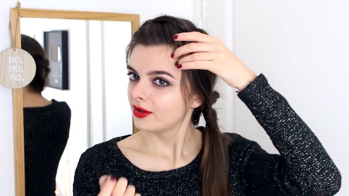 learn how to do 3 pretty no heat hairstyles for christmas, Heatless hairstyle 2 Dutch braid