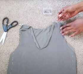 how to diy a super easy maxi dress, Joining shoulders