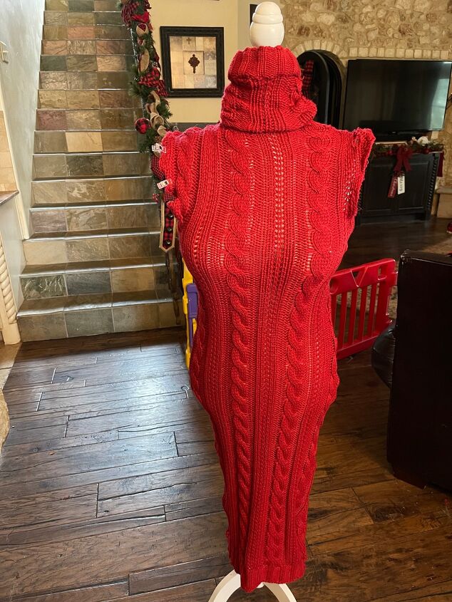 turn throw blankets into a dress and shawl
