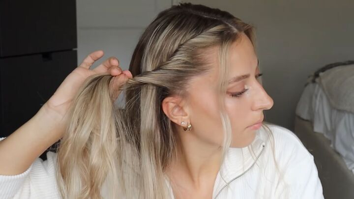 4 super cute christmas hairstyles that don t use heat, Twisted crown