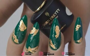 How to Do Gold Foil Nails for Christmas in 5 Easy Steps