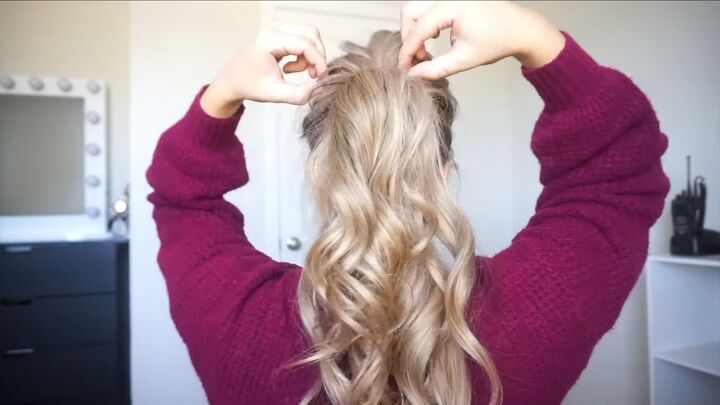 try out this awesome ponytail hack for voluminous hair, Pulling hair