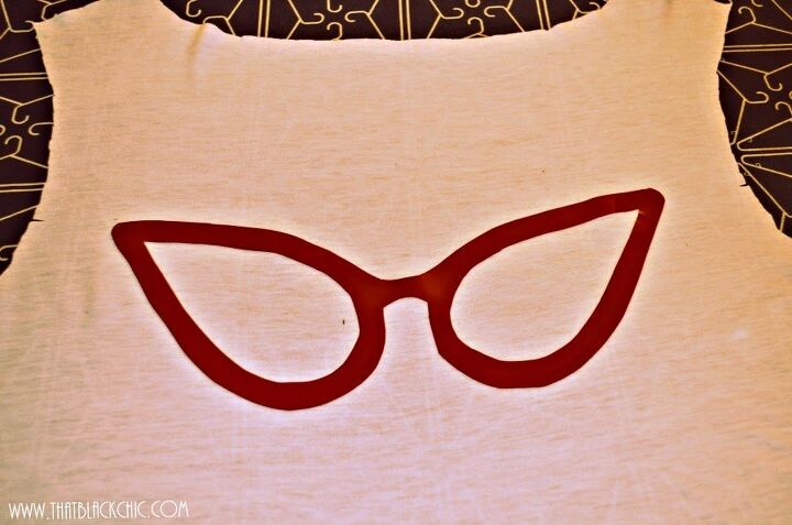 diy cat eye glasses t shirt