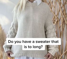 a simple sweater trick to flatter your figure