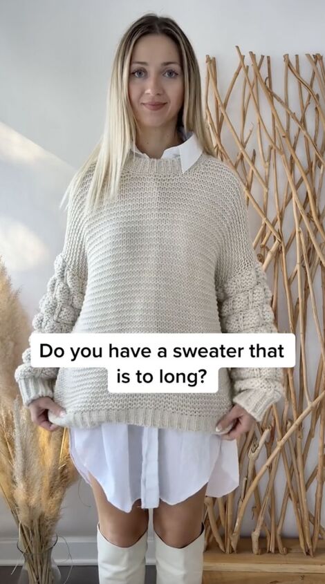 a simple sweater trick to flatter your figure