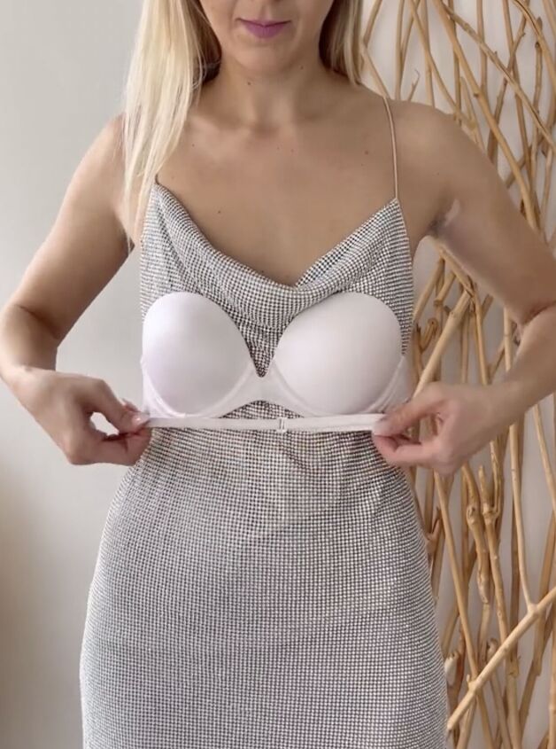 bra hack for dresses with the back showing