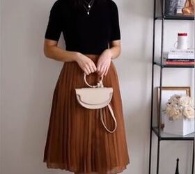 3 chic work christmas party outfit ideas, Pleated skirt outfit