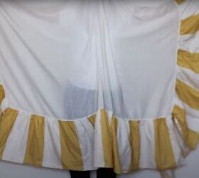 She turned an old bed skirt into WHAT?!