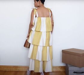 how to sew a ruffle tiered maxi dress in 10 easy steps, Completed tiered ruffle dress